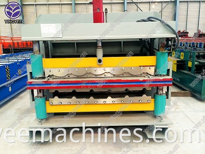 Common double layer roof sheet roll forming machine two profile can do in one roll forming machine